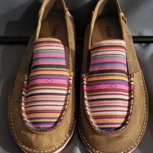 Colorful Striped Women's Loafers